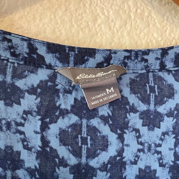 Eddie Bauer Women's Boho Printed Button Up Long Sleeve Light Weight Tunic Medium - Picture 3 of 9